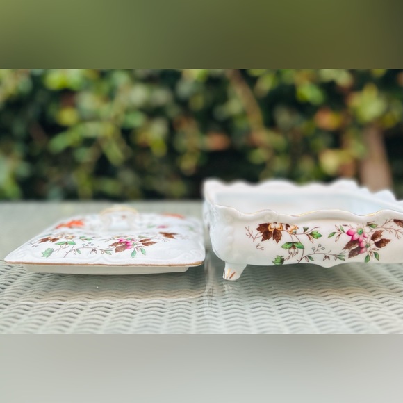 Vintage EW Japan Autumn glory jewelry dish fine China - Picture 5 of 10